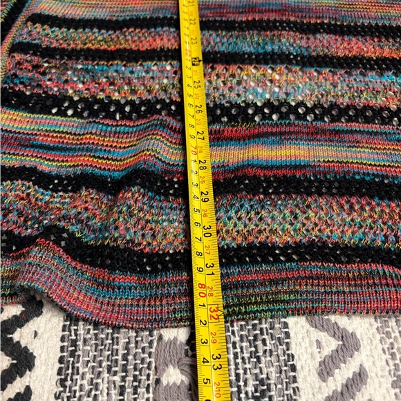 John Paul Richard Multicolor Open Front Knit Cardigan Sweater Size L - Picture 7 of 9